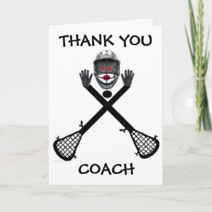 Cartão De Agradecimento Thank You Lacrosse Coach
