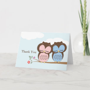 Cartão De Agradecimento Thank You Little Owls Card
