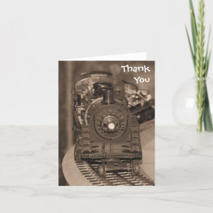 Cartão De Agradecimento Thank You Model Train Card