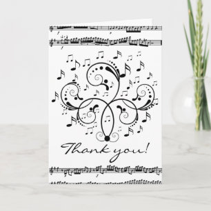 Cartão De Agradecimento Thank you music