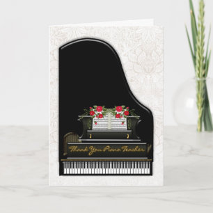 Cartão De Agradecimento Thank You Piano Teacher Greeting Card