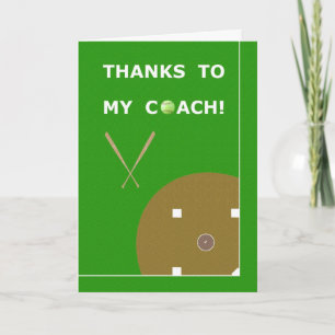Cartão De Agradecimento Thank You Softball Coach Greeting Cards & Gifts