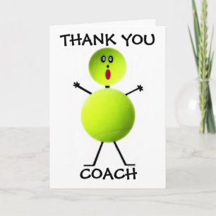 Cartão De Agradecimento Thank You Tennis Coach