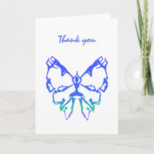 Cartão De Agradecimento Thank you, Thanks, Yoga Poses Butterfly art