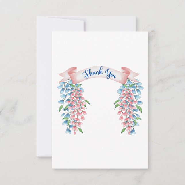 Cartão De Agradecimento Thank You Wisteria Flowers (Frente)
