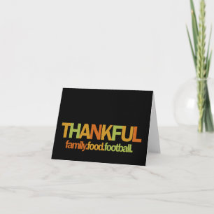 Cartão De Agradecimento Thankful - football.food.family notecards