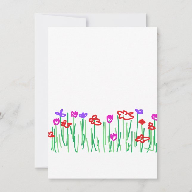 Cartão De Agradecimento Thanking card flowers (Frente)