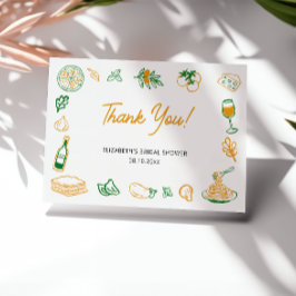 Cartão De Agradecimento That's Amore Comida Italiana Rústica Chá de Noiva