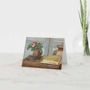 Cartão De Agradecimento The Artist's Paint Box e Moss Rosas de Vuillard