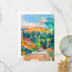 Cartão De Agradecimento The Bend in the Road by Paul Cezanne
