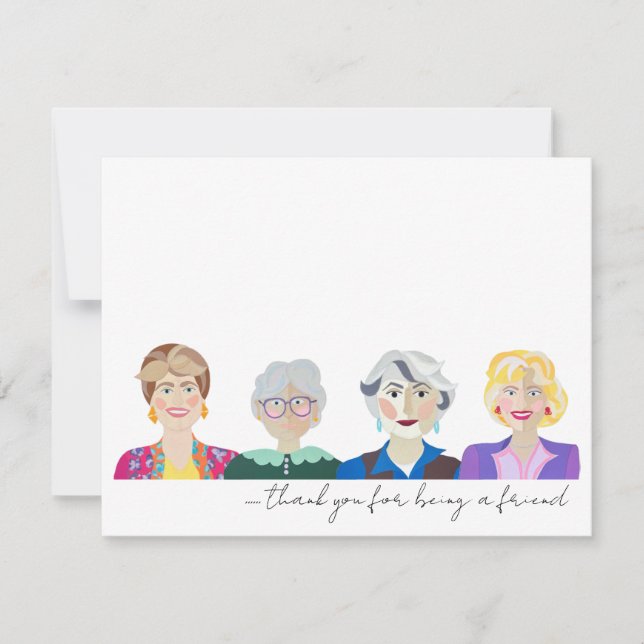 Cartão De Agradecimento The Golden Girls Notecards (Frente)