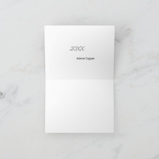 Cartão De Agradecimento The grad party name 20XX bold letter graduatsimple