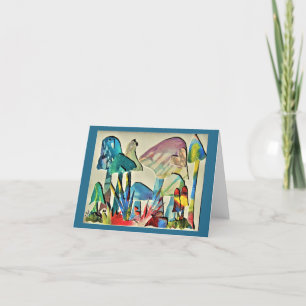 Cartão De Agradecimento Tie Dye Mushroom