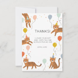 Cartão De Agradecimento Tiger Birthday