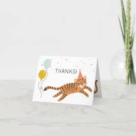 Cartão De Agradecimento Tiger Birthday