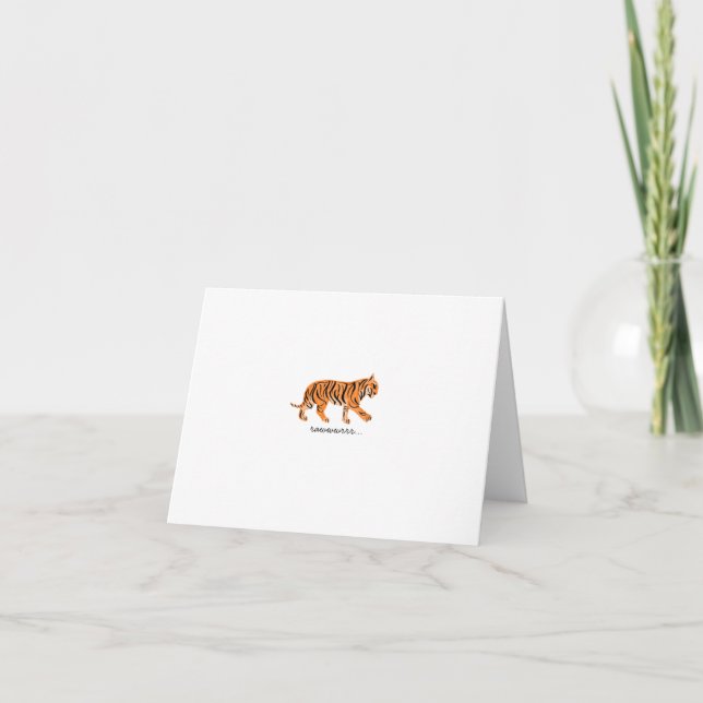 Cartão De Agradecimento Tiger Notecard (Frente)