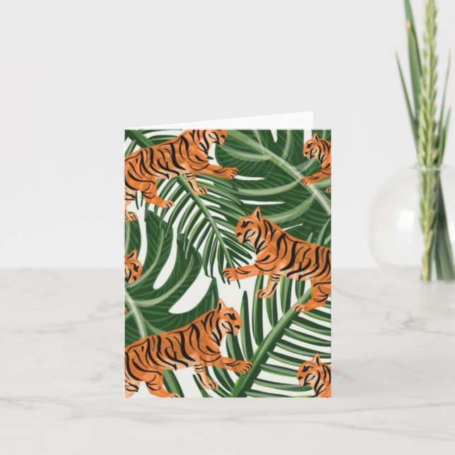 Cartão De Agradecimento Tiger Notecard (Frente)