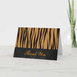Cartão De Agradecimento Tiger Stripes Thank You Card