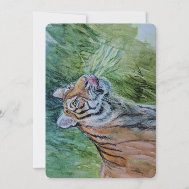 Cartão De Agradecimento Tigre Notecards (Frente)