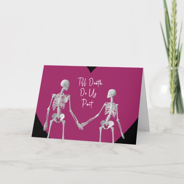 Cartão De Agradecimento Till Death Do Us Part Valentine's Day Card opt3 (Frente)