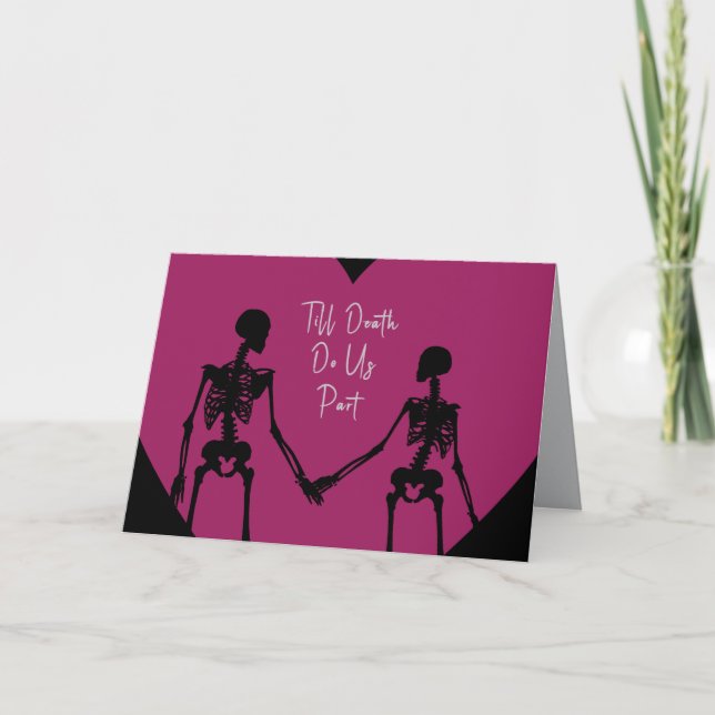 Cartão De Agradecimento Till Death Do Us Part Valentine's Day Card opt8 (Frente)