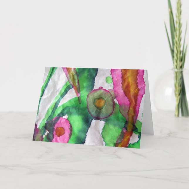 Cartão De Agradecimento tintas do sumi do dia 3 do fluxo (Frente)