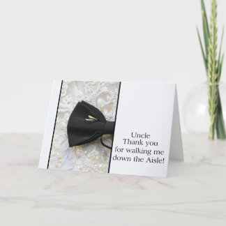 Cartão De Agradecimento Tio Obrigados por me levar para baixo Aisle