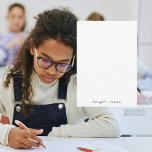 Cartão De Agradecimento Tipo de letra branco de adolescente simples manusc<br><div class="desc">Simples Cartões de agradecimentos Personalizado Branco. Cartão de nota. Personalizado.</div>