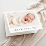 Cartão De Agradecimento Tipo simples Photo Baby<br><div class="desc">Um simples cartões de agradecimentos de bebê fotográfico com foto na frente e um cabeçalho de nome de cheio e mensagem pessoal da família no dentro. Clique no botão editar para personalizar este design com suas fotos e detalhes.</div>