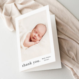 Cartão De Agradecimento Tipo simples Photo Baby