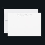 Cartão De Agradecimento Tipografia Branca Negra Moderna Minimalista<br><div class="desc">Cartões de agradecimentos de Tipografia Branca Negra Mineral Moderna,  Reprodutiva</div>