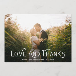 Cartão De Agradecimento Tipografia branca | Obrigado Foto