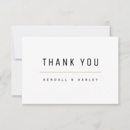 Cartão De Agradecimento Tipografia Chic Moderna Simples
