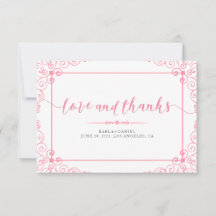 Tipografia De Casamento Cor-De-Rosa Com Quadro.