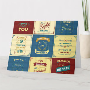 Cartão De Agradecimento Tipografia de Slogan