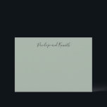 Cartão De Agradecimento Tipografia Moderna Minimalista Verde Salvia Script<br><div class="desc">Cartão de Agradecimento com Tipografia Moderna Minimalista Verde Salvia Script</div>