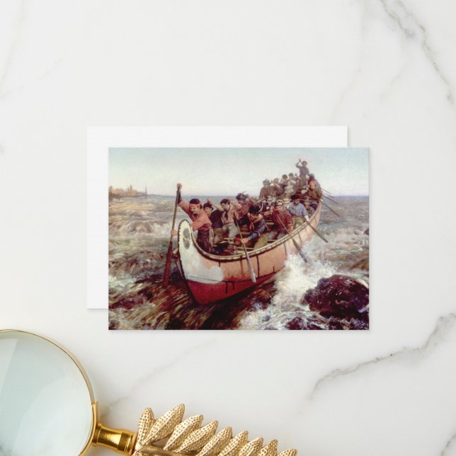 Cartão De Agradecimento Tiro dos Rapids por Frances Anne Hopkins (Frente/Verso In Situ)