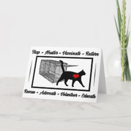 Cartão De Agradecimento TNR Cat Resgate Trap Neuter Return Adote Volunteer