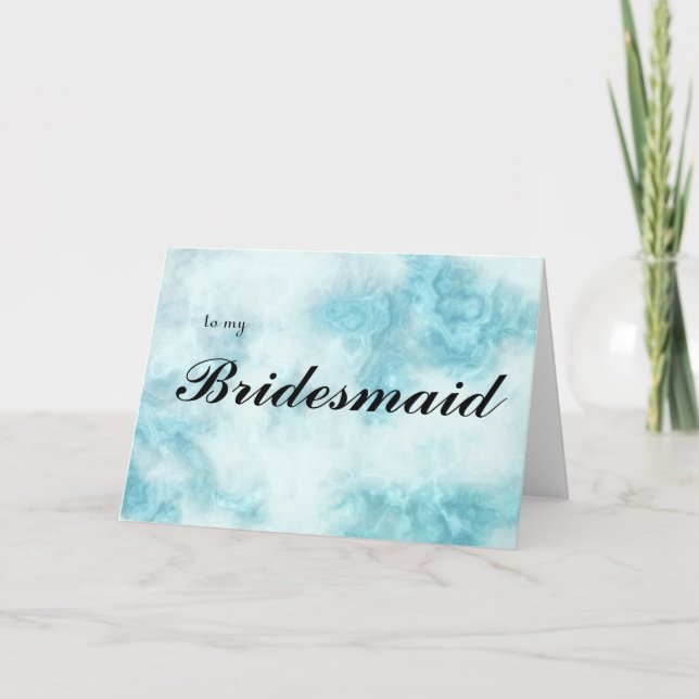 Cartão De Agradecimento to my Bridesmaid (Frente)