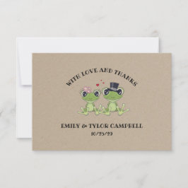 Cartão De Agradecimento ©Toadly in Love Sapo Rustic Weding