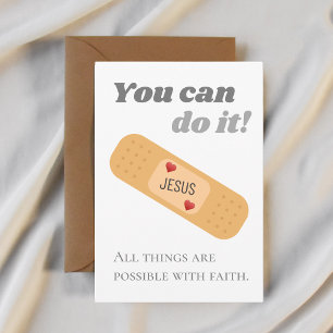 Cartão De Agradecimento Todas as coisas são possíveis com fé Jesus Postcar