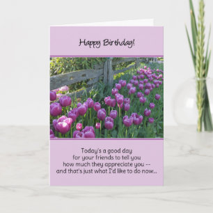 Cartão De Agradecimento Today's a good day for your friends to tell you...