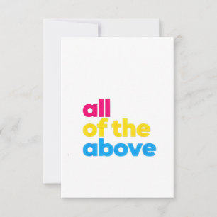 Cartão De Agradecimento Todos os meses do Orgulho LGBT Pansexual acima