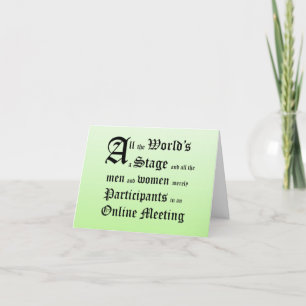 Cartão De Agradecimento Todos os mundos com uma placa de feriado de alavan