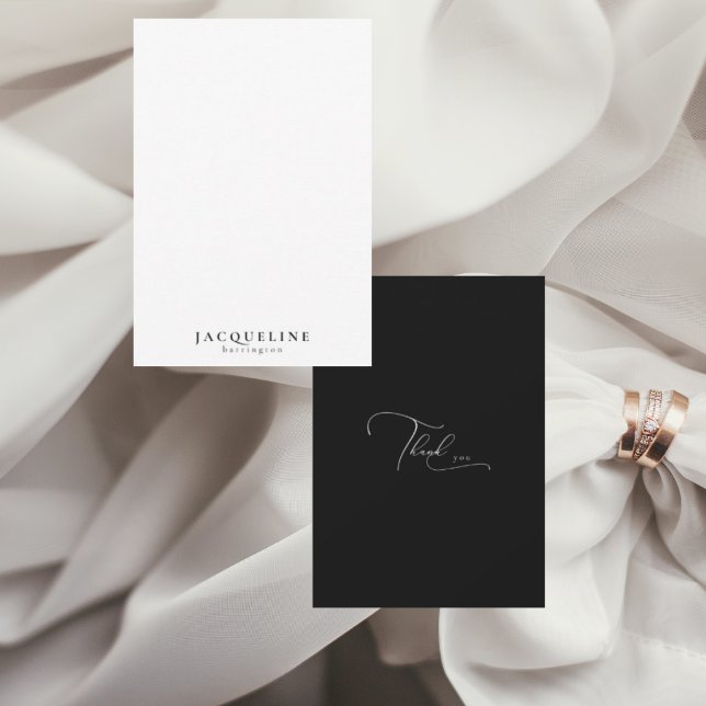 Cartão De Agradecimento Todos Os Seus Agradecimentos Personalizados De B/W (Criador carregado)