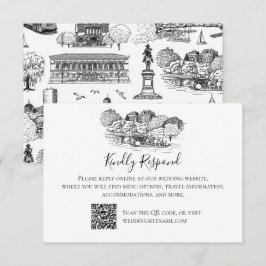 Cartão De Agradecimento Toile de Boston (Ed. Aniversário) Preto/Branco
