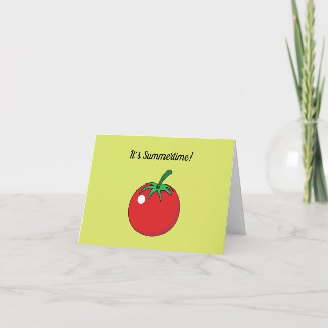Cartão De Agradecimento Tomate Vermelho | Adicionar seu texto (Frente)