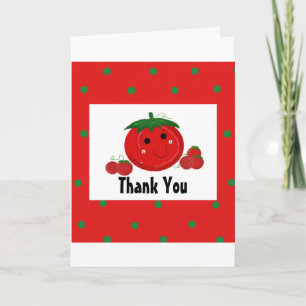 Cartão De Agradecimento Tomate Vermelho Obrigado