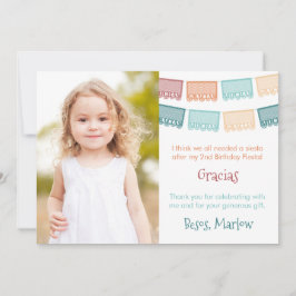 Cartão De Agradecimento Tons de queda Papel Picado Mexicano Fiesta Picture