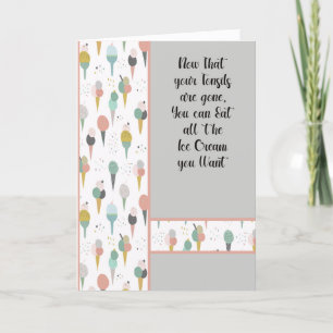 Cartão De Agradecimento Tonsils se dão bem para crianças com Cones de Sorv